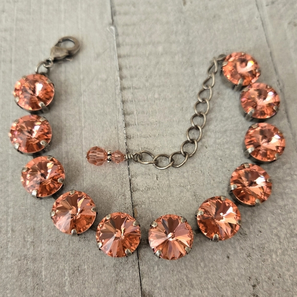 Austrian Crystal Bracelet in Antique Silver - Picture 3 of 10